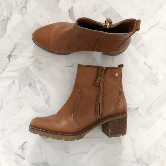 PIKOLONOS Llanes Leather Ankle Boots with Zip Size EU=40/ US= 9-9.5 - Picture 1 of 9